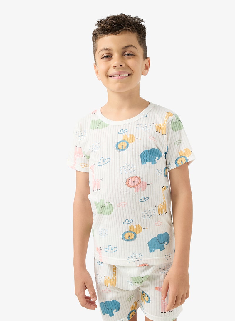 Pinata Zoo Print Short Pyjamas - Image 3